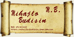 Mihajlo Budišin vizit kartica